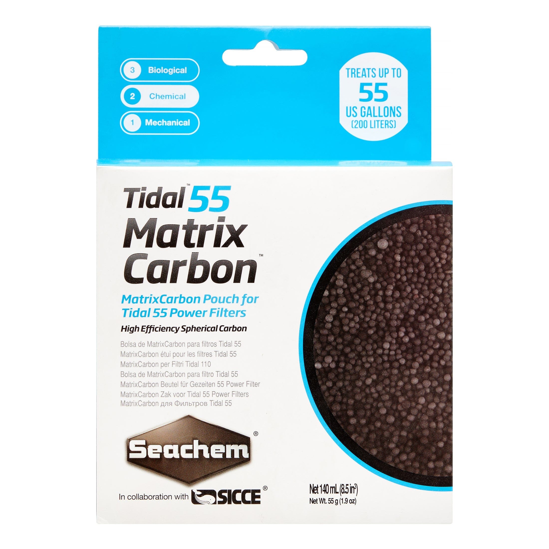 Seachem Tidal 55 Matrix Carbon - 140 ml (Bagged)