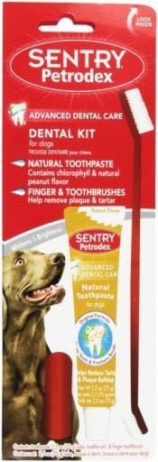 Sentry Petrodex Dental Kit for Dogs Dog Dental Care - Peanut - 2.5 Oz