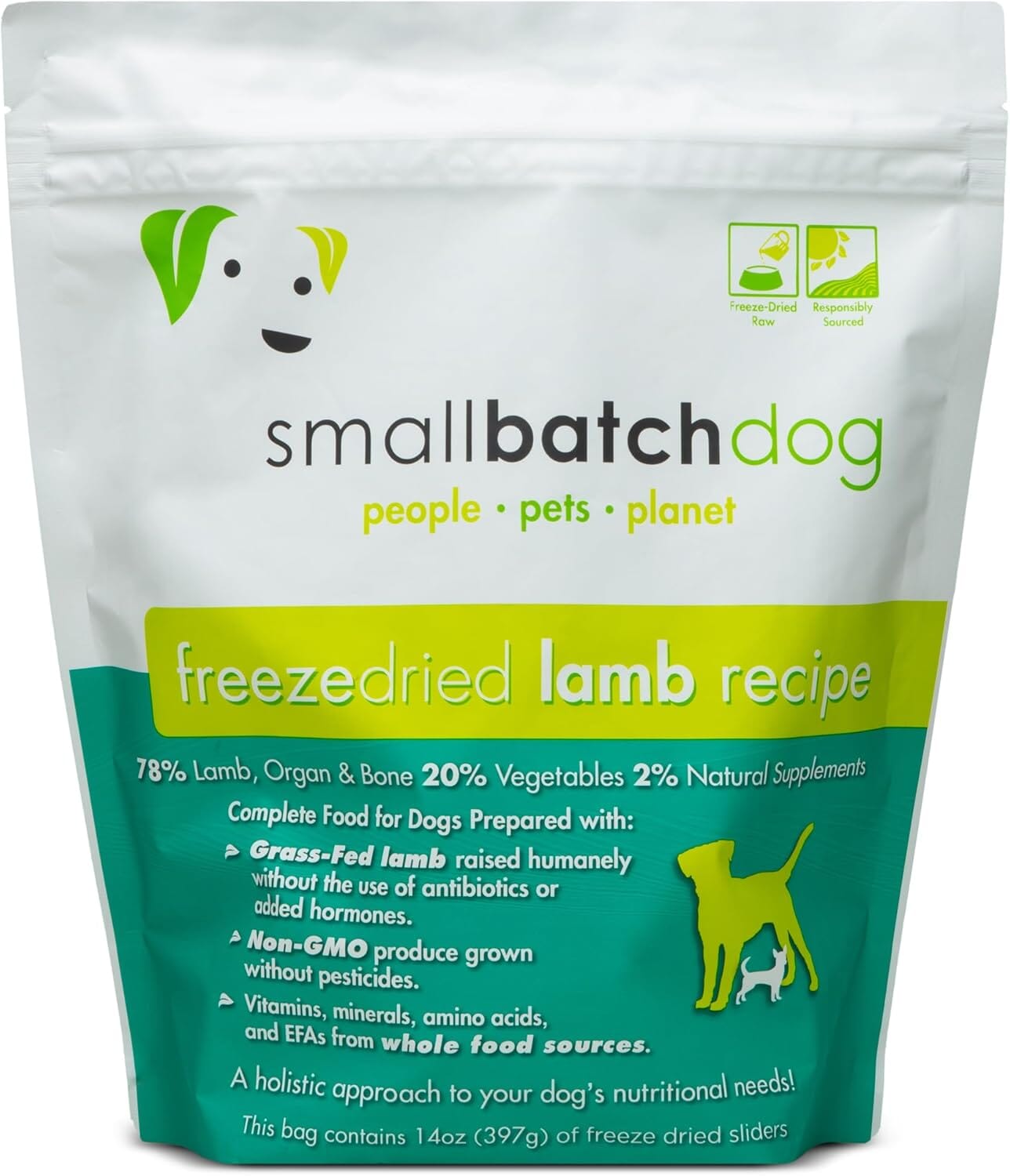 Small Batch Dog Freeze-Dried Sliders Lamb - 14 Oz