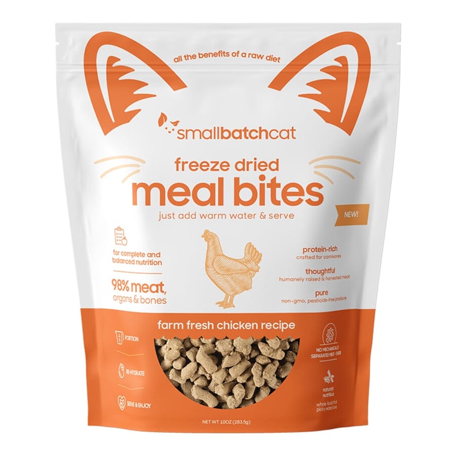 Small Batch Premium Meal Bites Chicken Recipe Freeze-Dried Cat Food - 10 Oz