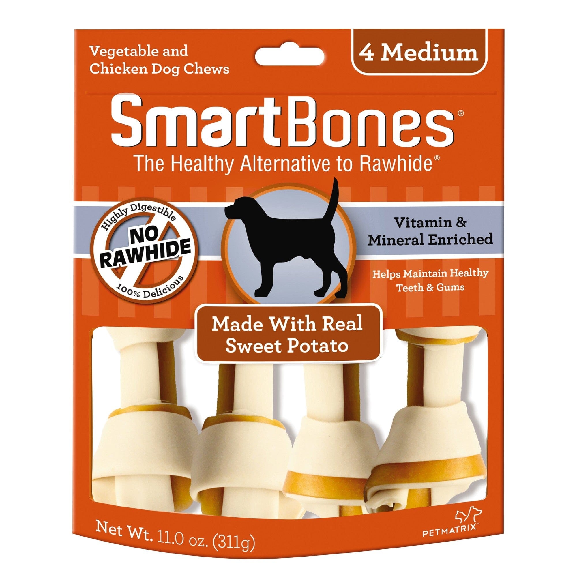 Smartbones Dog Dental and Hard Chews - Sweet Potato - Medium - 4 Pack