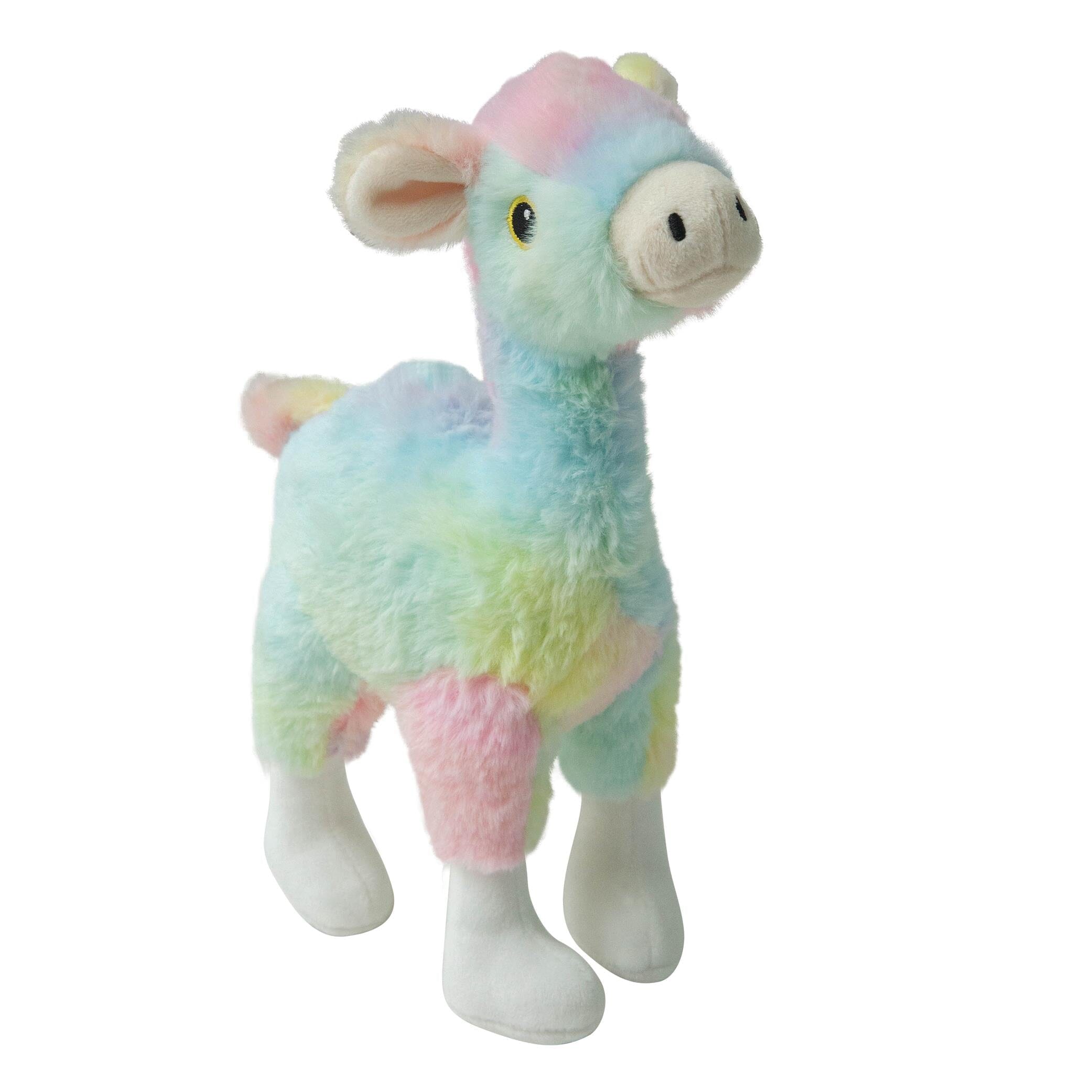 Snugarooz Ally the Alpaca Tye Dye Squeak and Crinkle Plush Dog Toy
