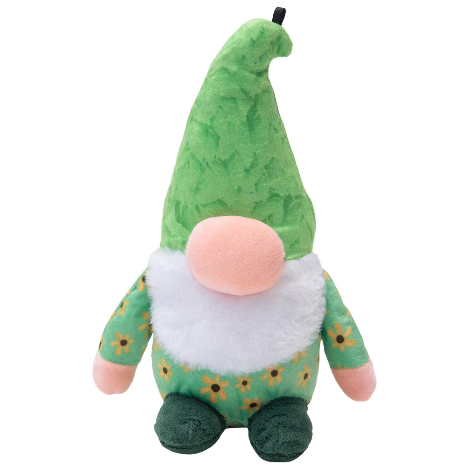 Snugarooz Meadow The Gnome Squeak and Crinkle Plush Dog Toy - 10" Inches