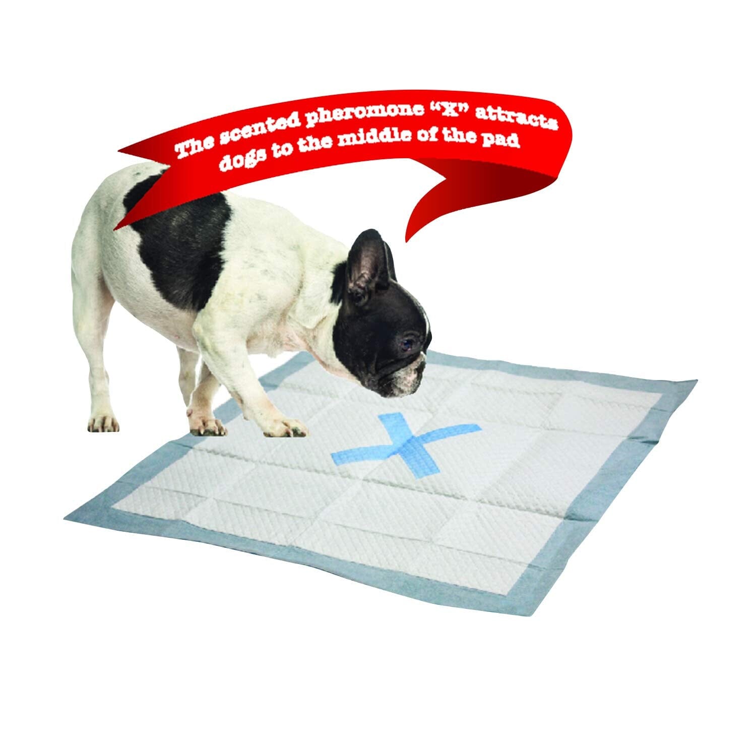 SPOT X Marks The Spot Anti-Skid Puppy Dog Training Pads - L:22 X W:22" Inches - 100 Count
