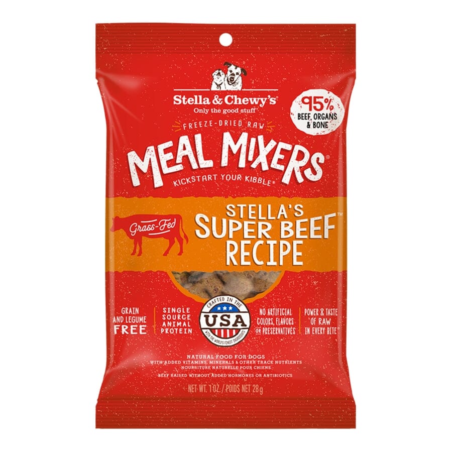 Stella & Chewy's Meal Mixers Beef Grain-Free and Freeze-Dried Dog Food Topper - 1 Oz - 8 Pack