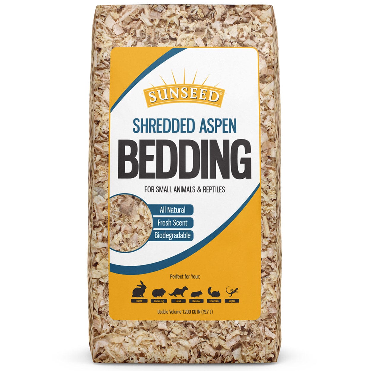 Sunseed Shredded Aspen Bedding - 1200 cu in