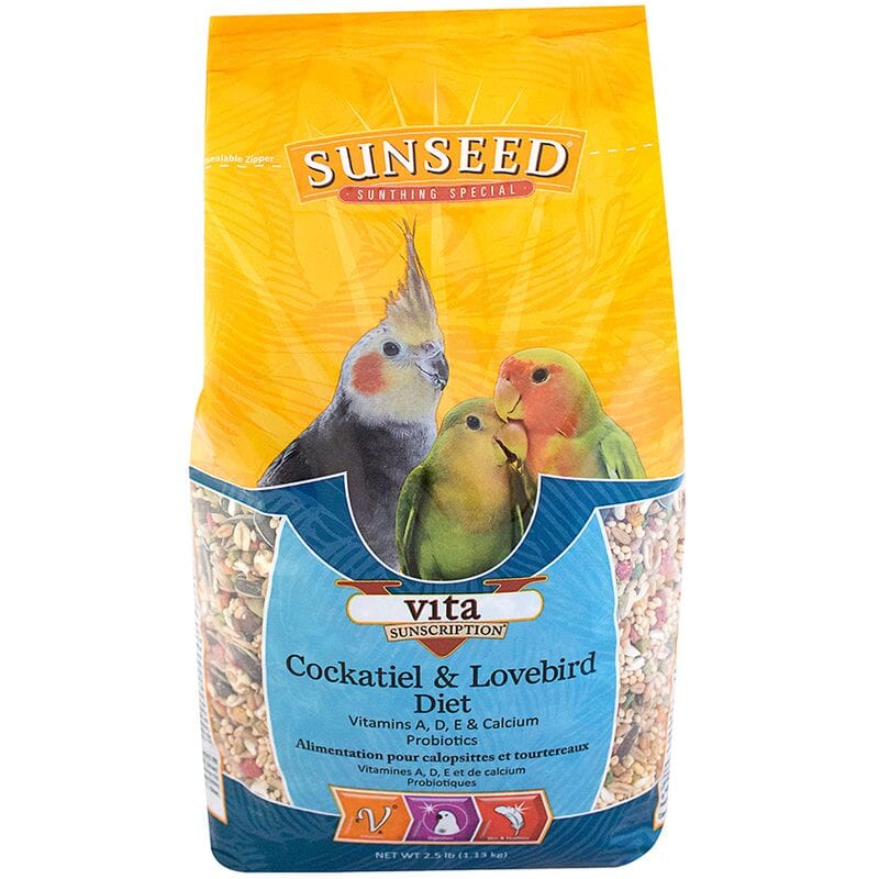 Sunseed Vita Sunscription Cockatiel & Lovebird Diet - 5 lb - Pack of 6