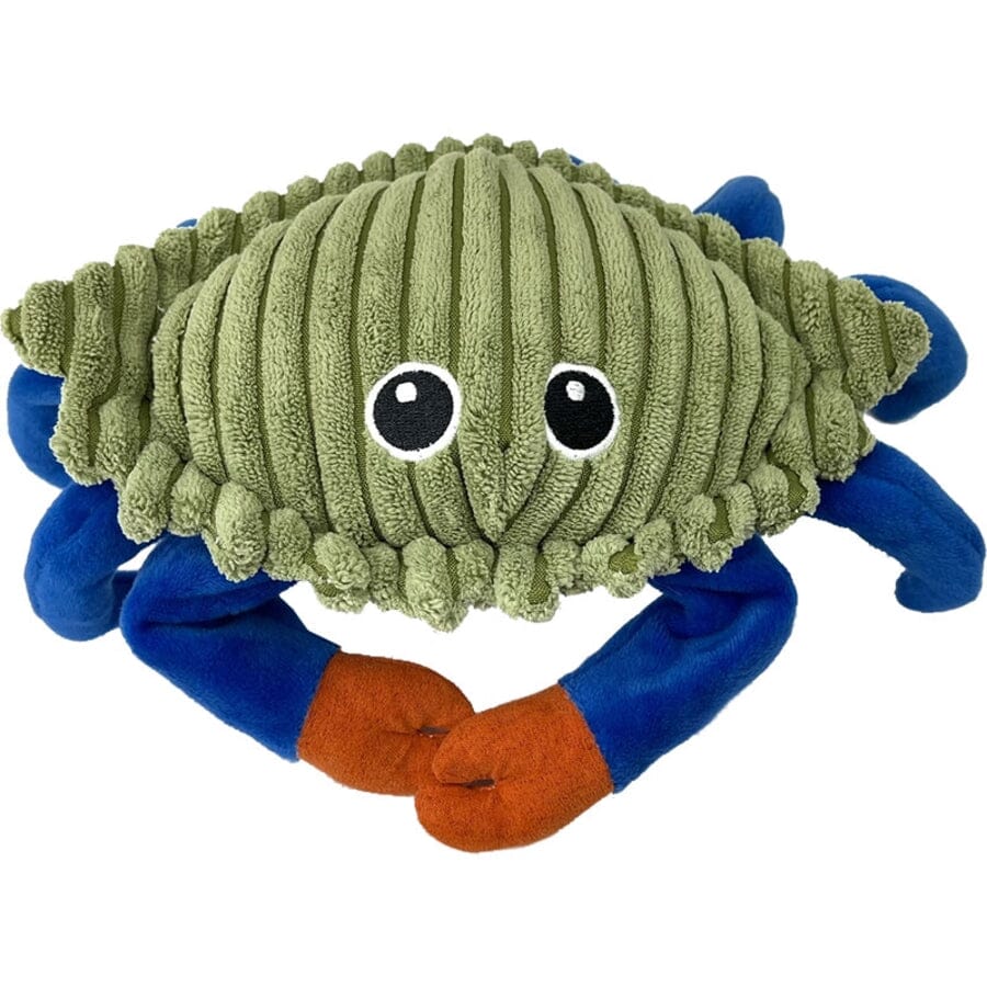 Tall Tails Animated Movement Crab Squeak and Plush Dog Toy - Blue - 9 Inches