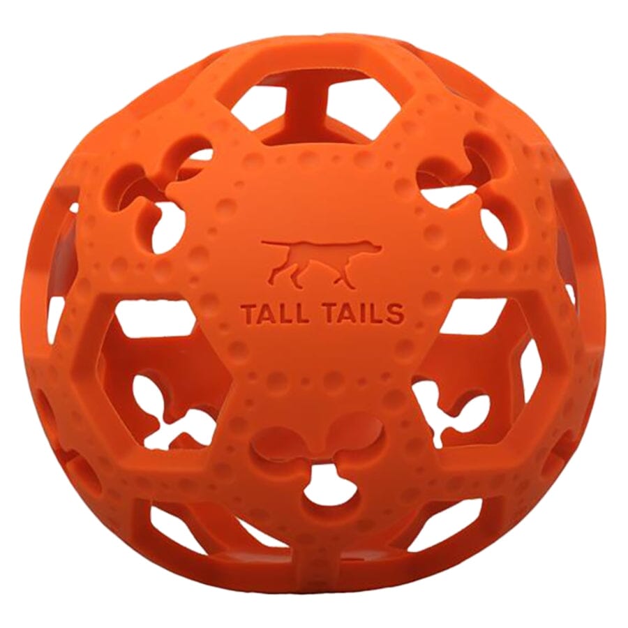 Tall Tails Goat Flex-a-Ball Rubber Bounce Ball Fetch Dog Toy - Orange - 5.5 Inches
