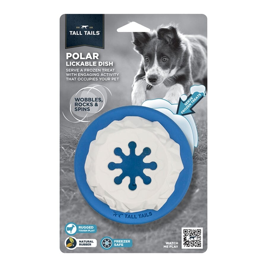 Tall Tails Natural Rubber Polar Freezable Cooling Lick and Fetch Dog Toy - 5 Inches