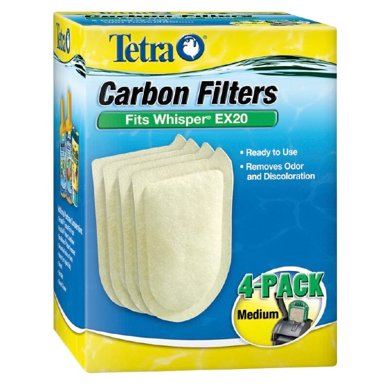 Tetra Whisper Ex Carbon Filter Cartridge Aquarium Filter Insert - Medium - 4 Pack