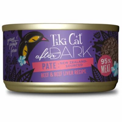 Tiki Cat After Dark Beef Paté Canned Cat Food - 3 oz Cans - Case of 12