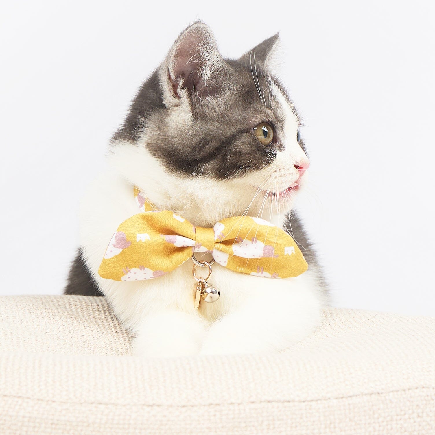 Touchcat ® Shepherd Patterned Designer Cat Collar with Bow