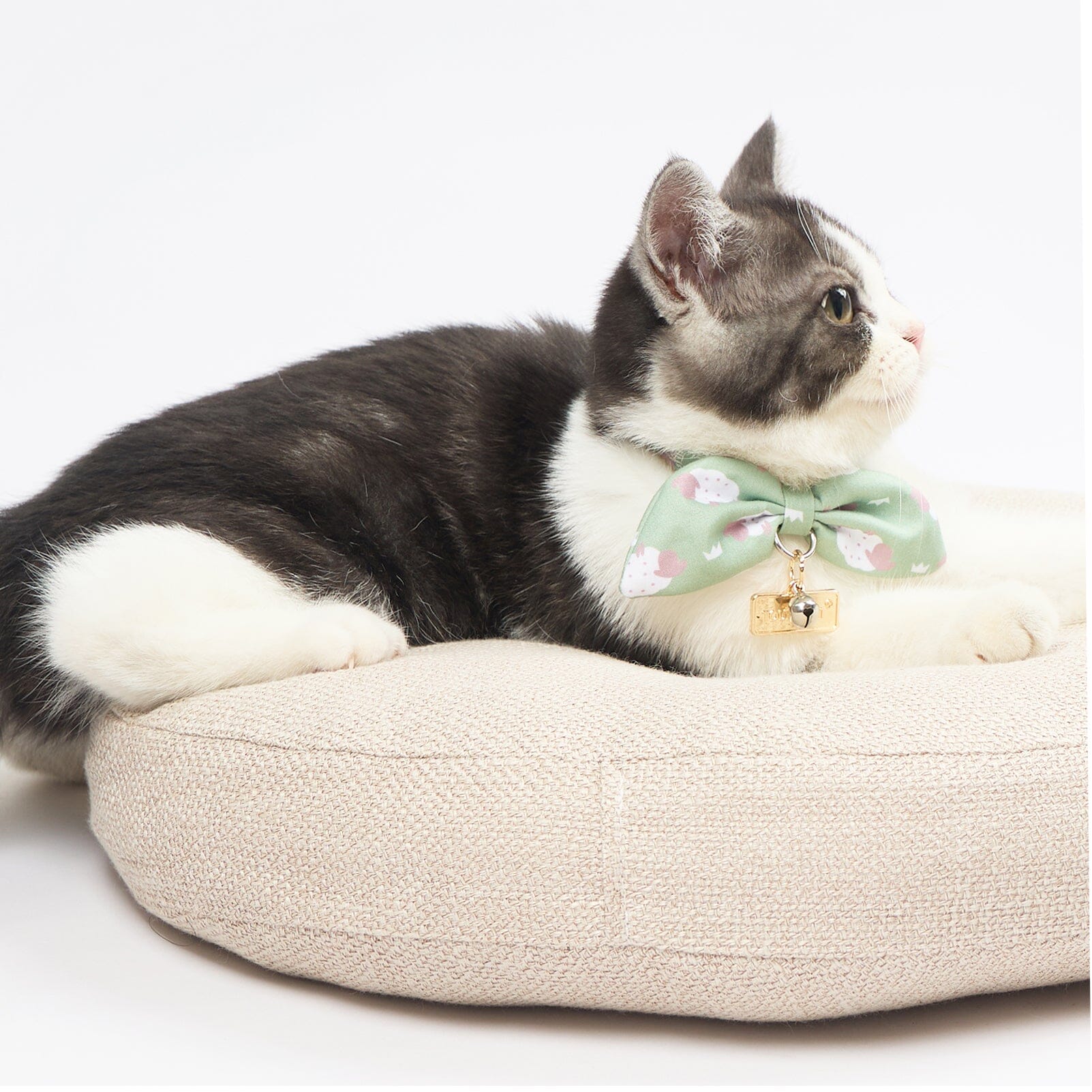 Touchcat ® Shepherd Patterned Designer Cat Collar with Bow