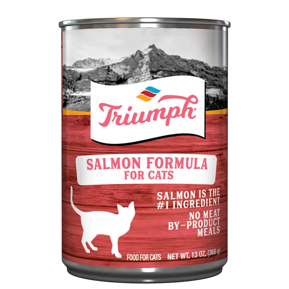 Triumph Natural Salmon Canned Cat Food - 13 oz - Case of 12