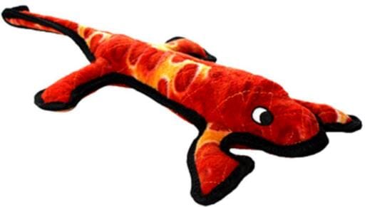 Tuffy's Desert Lizzy The Lizard Float and Squeak Nylon and Plush Dog Toy