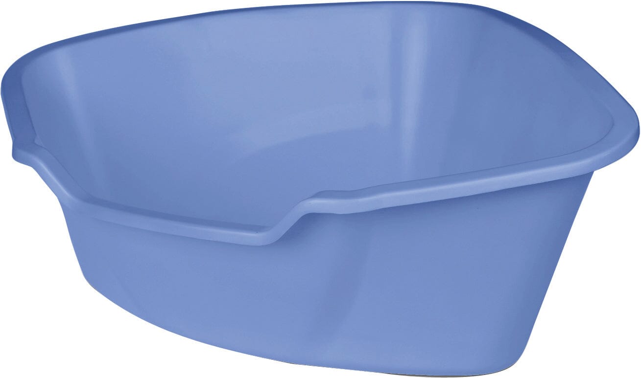 Van Ness Corner High-Sides Cat Litter Pan - Blue - 18 X 18 X 9 In