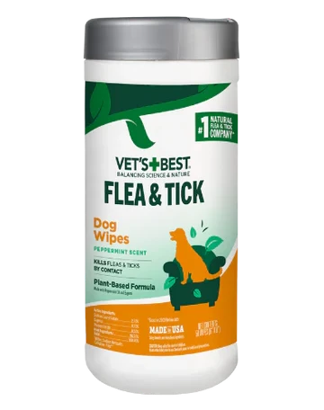 Vet's Best Flea and Tick Dog Wipes - 50 Count