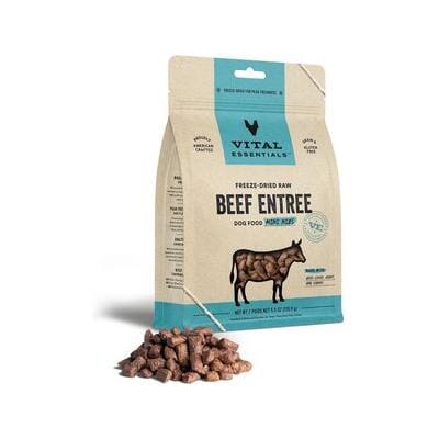 Vital Essential's Grain-Free Beef Entrée Mini Nibs Freeze-Dried Dog Food - 5.5 Oz