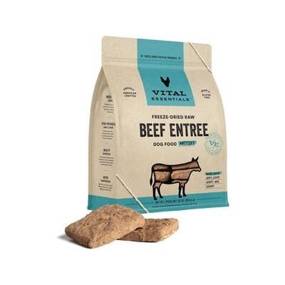 Vital Essential's Grain-Free Beef Entrée Patties Freeze-Dried Dog Food - 30 Oz
