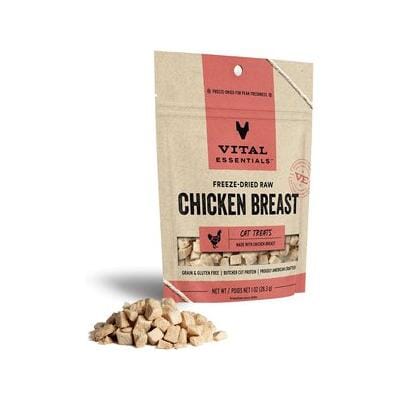 Vital Essential's Grain-Free Chicken Breast Freeze-Dried Cat Treats - 1 Oz