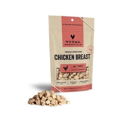 Vital Essential's Grain-Free Chicken Breast Freeze-Dried Dog Treats - 2.1 Oz