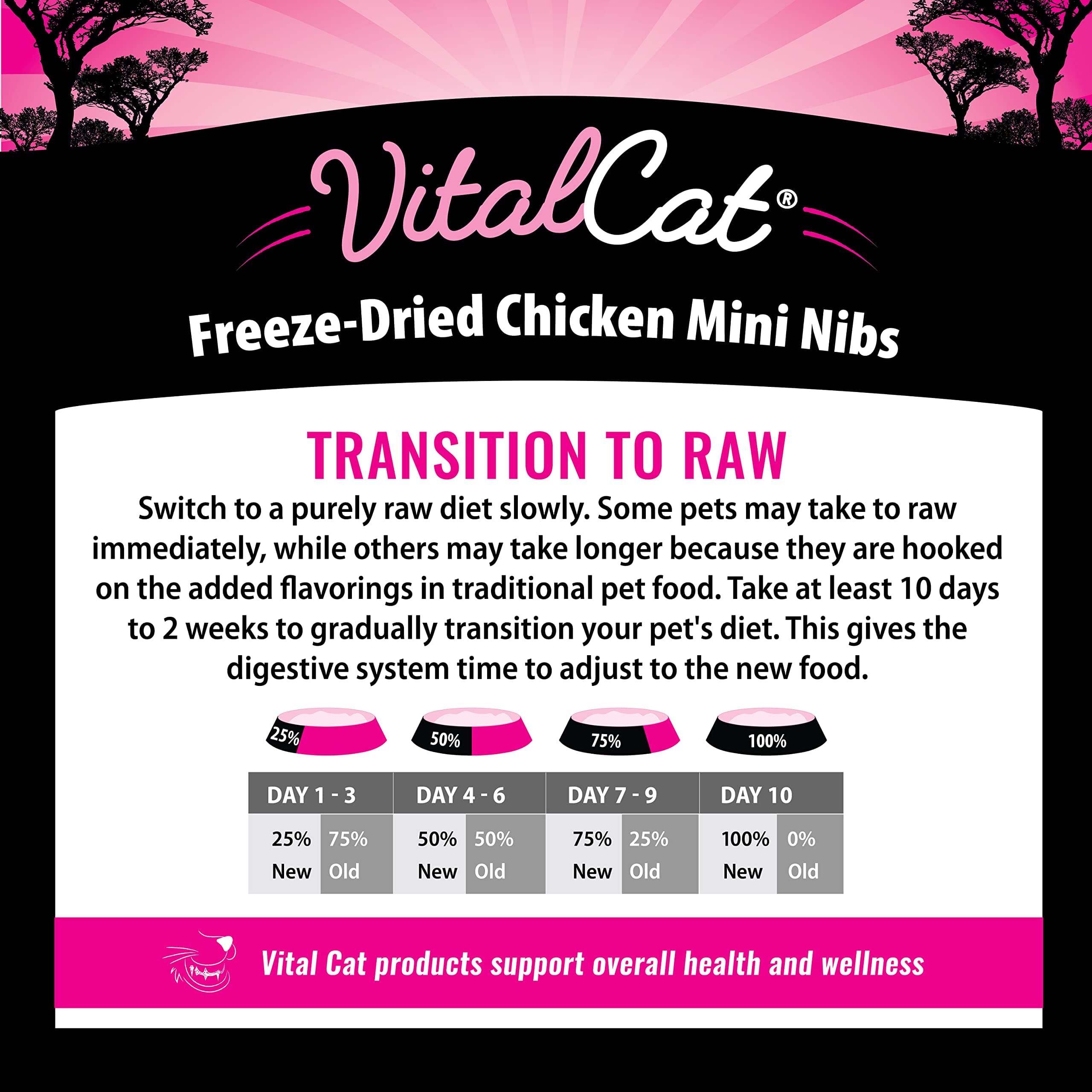 Vital Essential's Grain-Free Chicken Entrée Mini Nibs Freeze-Dried Cat Food - 12 Oz