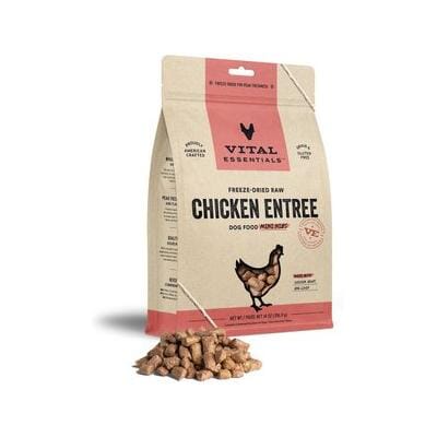 Vital Essential's Grain-Free Chicken Entrée Mini Nibs Freeze-Dried Dog Food - 14 Oz