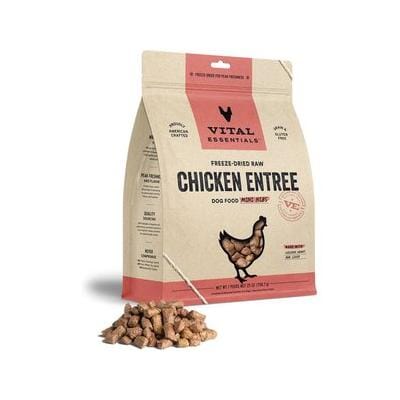 Vital Essential's Grain-Free Chicken Entrée Mini Nibs Freeze-Dried Dog Food - 25 Oz