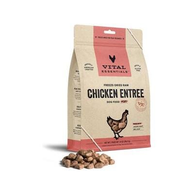 Vital Essential's Grain-Free Chicken Entrée Nibs Freeze-Dried Dog Food - 14 Oz