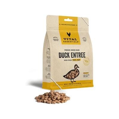 Vital Essential's Grain-Free Duck Entrée Mini Nibs Freeze-Dried Dog Food - 5.5 Oz