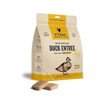Vital Essential's Grain-Free Duck Entrée Mini Patties Freeze-Dried Dog Food - 14 Oz