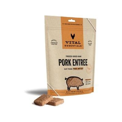 Vital Essential's Grain-Free Pork Mini Patties Freeze-Dried Cat Food - 3.75 Oz