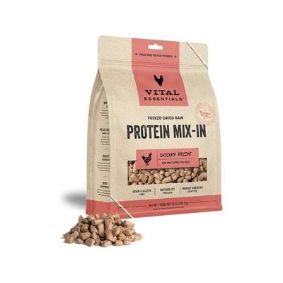 Vital Essential's Grain-Free Protein Mix-in Chicken Mini Nibs Freeze-Dried Dog Food Topper - 18 Oz