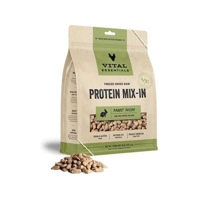 Vital Essential's Grain-Free Protein Mix-in Rabbit Mini Nibs Freeze-Dried Dog Food Topper - 18 Oz