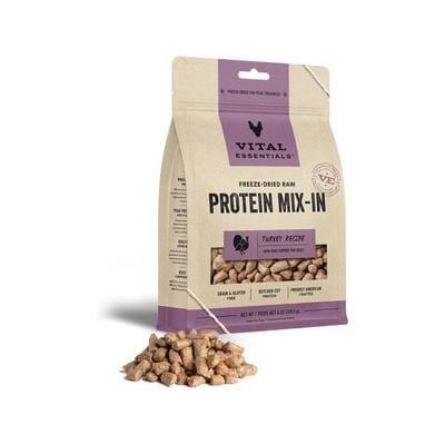 Vital Essential's Grain-Free Protein Mix-in Turkey Mini Nibs Freeze-Dried Dog Food Topper - 6 Oz
