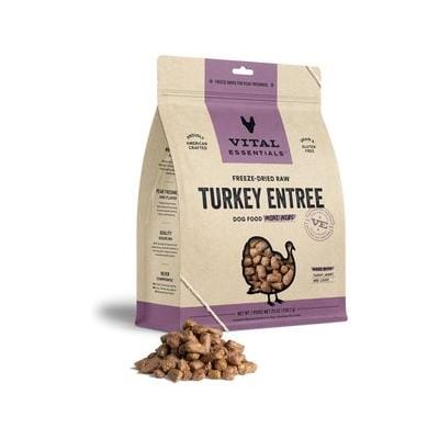 Vital Essential's Grain-Free Turkey Entrée Mini Nibs Freeze-Dried Dog Food - 25 Oz