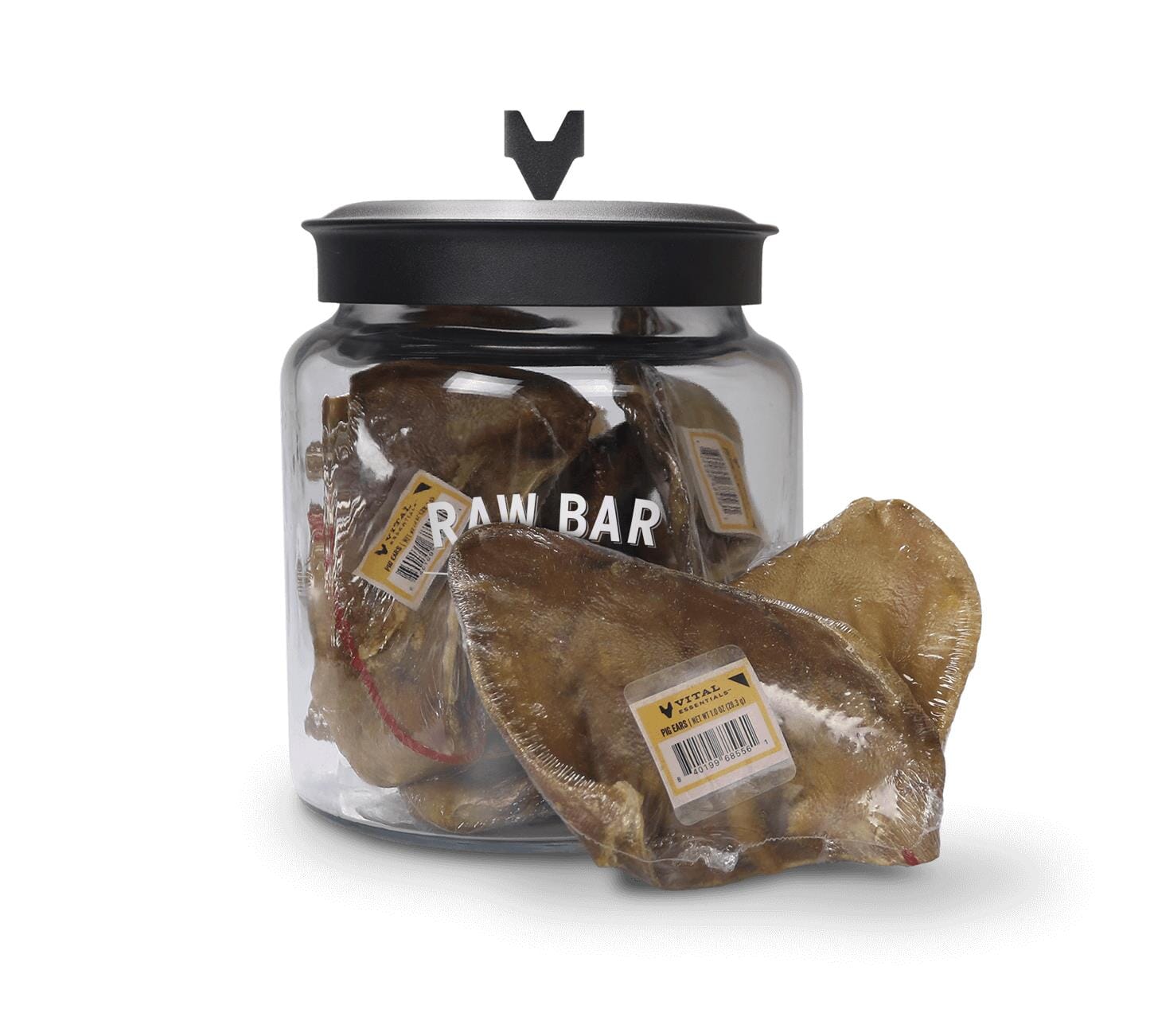 Vital Essential's Raw Bar Freeze-Dried Pig Ears Natural Dog Chews - 18 Piece - 18 Oz