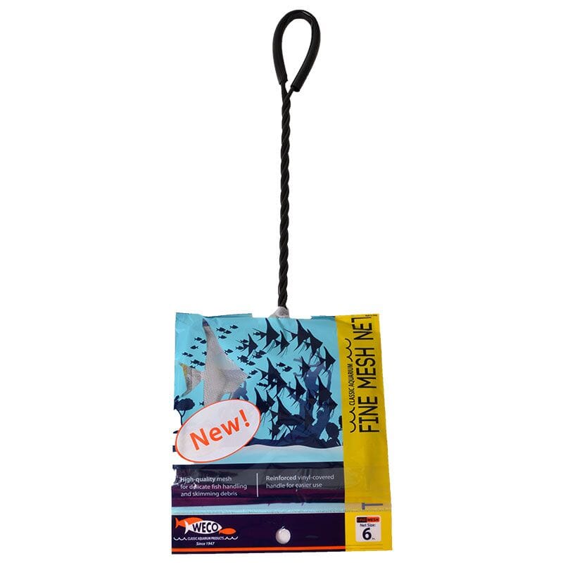 Weco Products Classic Fine Mesh Net Standard Handle - Black - 6 in