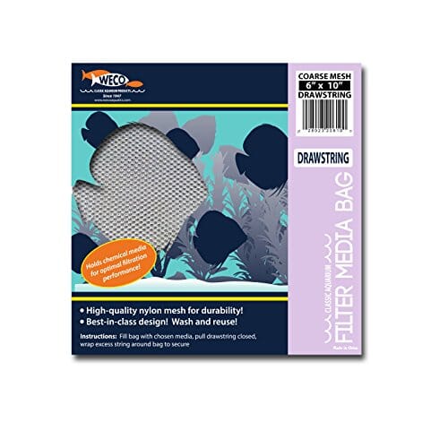 Weco Products Coarse Mesh Drawstring Filter Media Bag - White - 6 In X 10 in