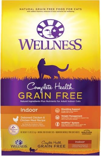 Wellness Complete Health Grain-Free Chicken Indoor Dry Cat Food - 11 Lbs