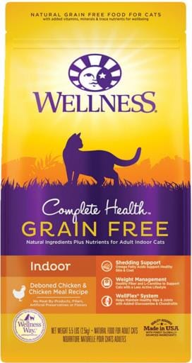 Wellness Complete Health Grain-Free Chicken Indoor Dry Cat Food- 5 Lbs