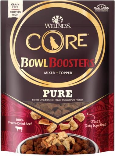 Wellness Core Bowl Boosters Grain-Free Freeze-Dried Puree Beef Wet Dog Food Topper or Mixer Pouch - 4 Oz - Case of 6