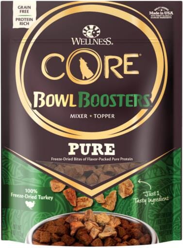 Wellness Core Bowl Boosters Grain-Free Freeze-Dried Turkey Wet Dog Food Topper or Mixer Pouch - 4 Oz - Case of 6