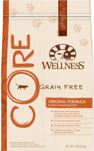 Wellness CORE Natural Grain Free Original Turkey, Chicken, Whitefish & Herring Recipe Dry Cat Food