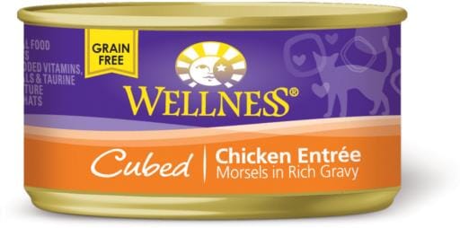 Wellness Grain-free Natural Cubed Chicken Recipe Wet Canned Cat Food