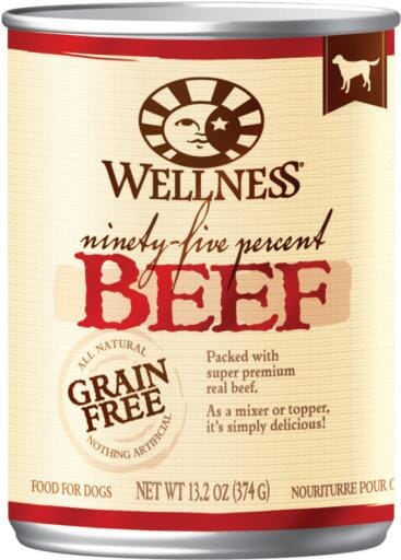Wellness Natural Grain Free 95% Beef Recipe Adult Wet Canned Dog Food