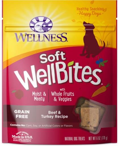 Wellness Natural Grain Free Wellbites Soft Beef and Turkey Recipe Dog Treats