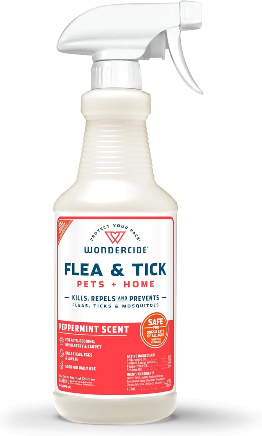 Wondercide Mosquito Flea and Tick Spray for Pets and Home - Peppermint - 16 oz Bottle