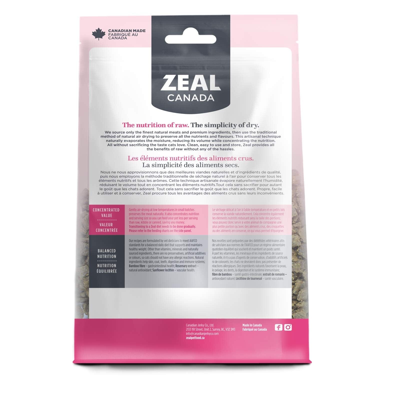 Zeal Grain-Free 96% Salmon and Turkey Recipe Gently Air-Dried Cat Food - 14 Oz  